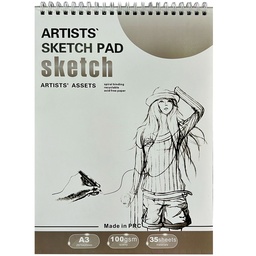 [CRSK02942035] Croquera Para Sketch o Bocetos Papel 100gr 35hjs A3 (42X29.7cm)