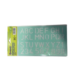 [#SA-3038] Normógrafo (Plantilla de Letras) flexible Hand 30mm