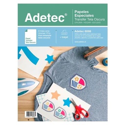 [8086] Papel Transfer Adetec para Telas Oscuras 3 hjs