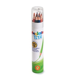 [43340] Lápices Carioca Tita Hexagonal Borrable + Sacapuntas (12 Colores)