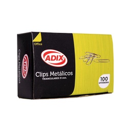 [A202011] Clips Metálicos Adix 31mm Triangulares 100 uds.