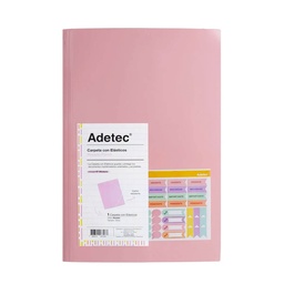 [3273] Carpeta Adetec con Elástico Rosado Oficio