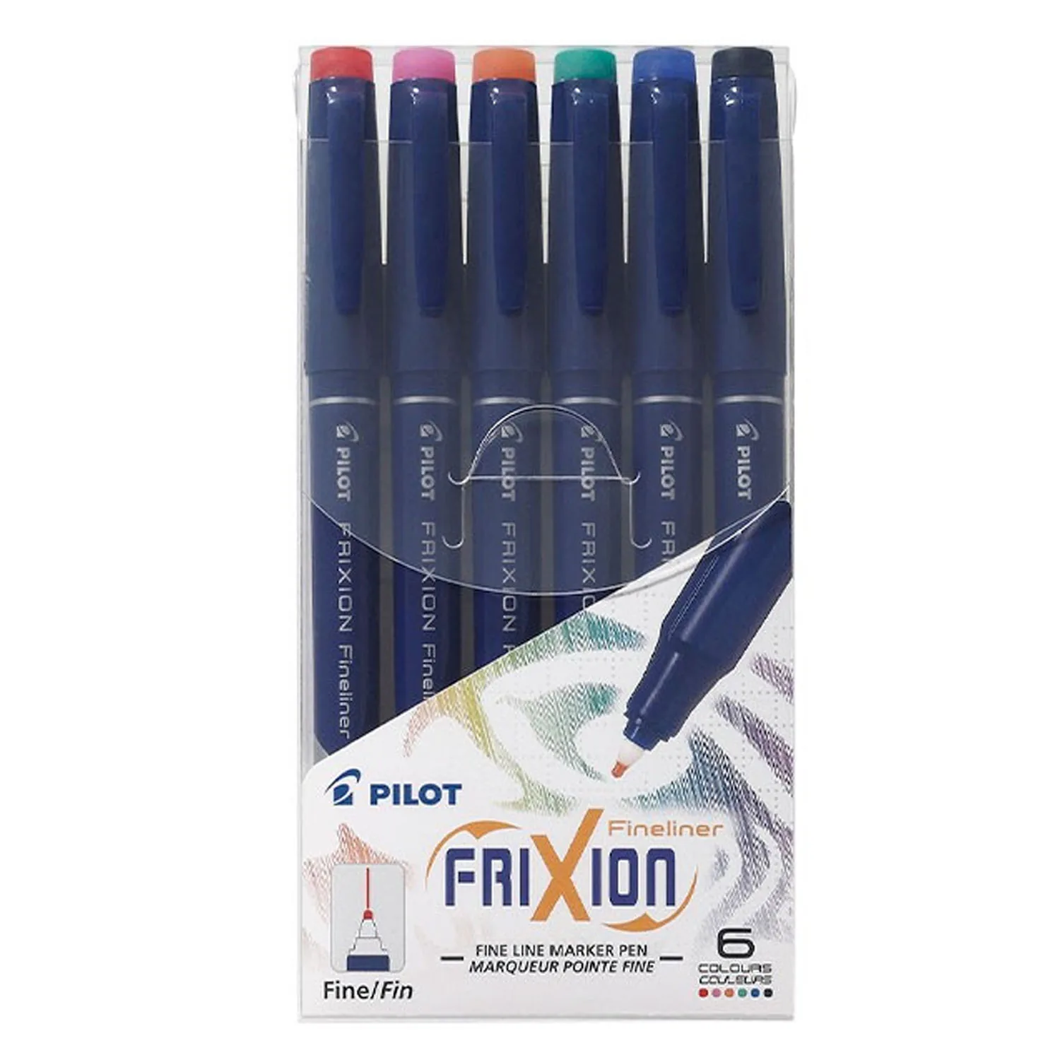 Marcador Borrable Pilot Frixion Fineliner 6 Colores