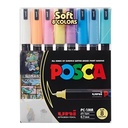 Marcador Uni Posca 8 Colores Pastel 1MR 0.7mm