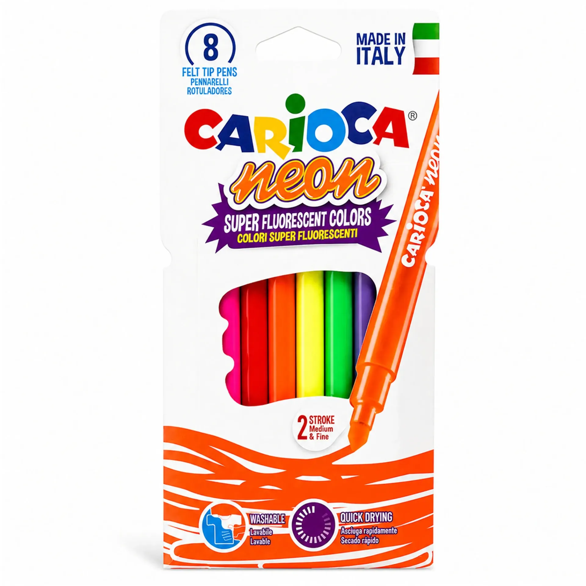 [42785] Plumones Carioca Neón (8 Colores)