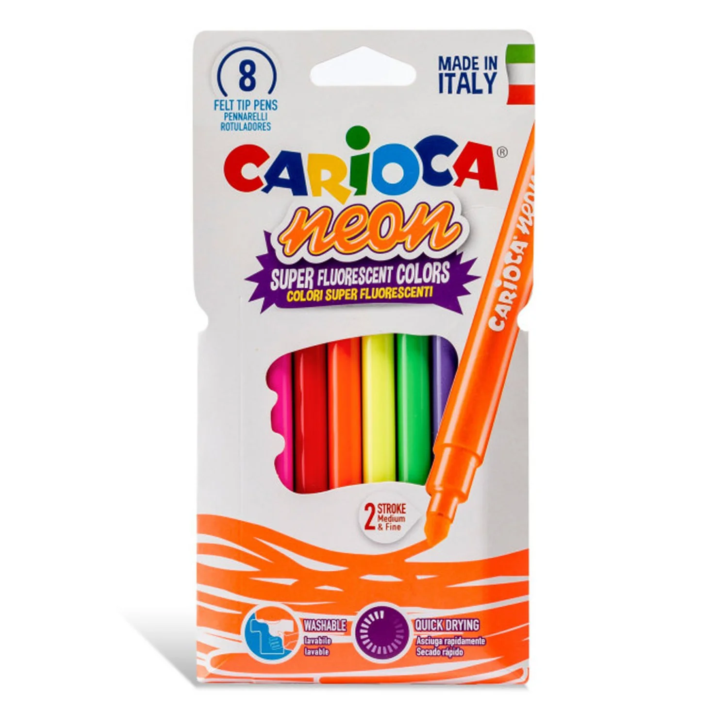 [42785] Plumones Carioca Neón (8 Colores)