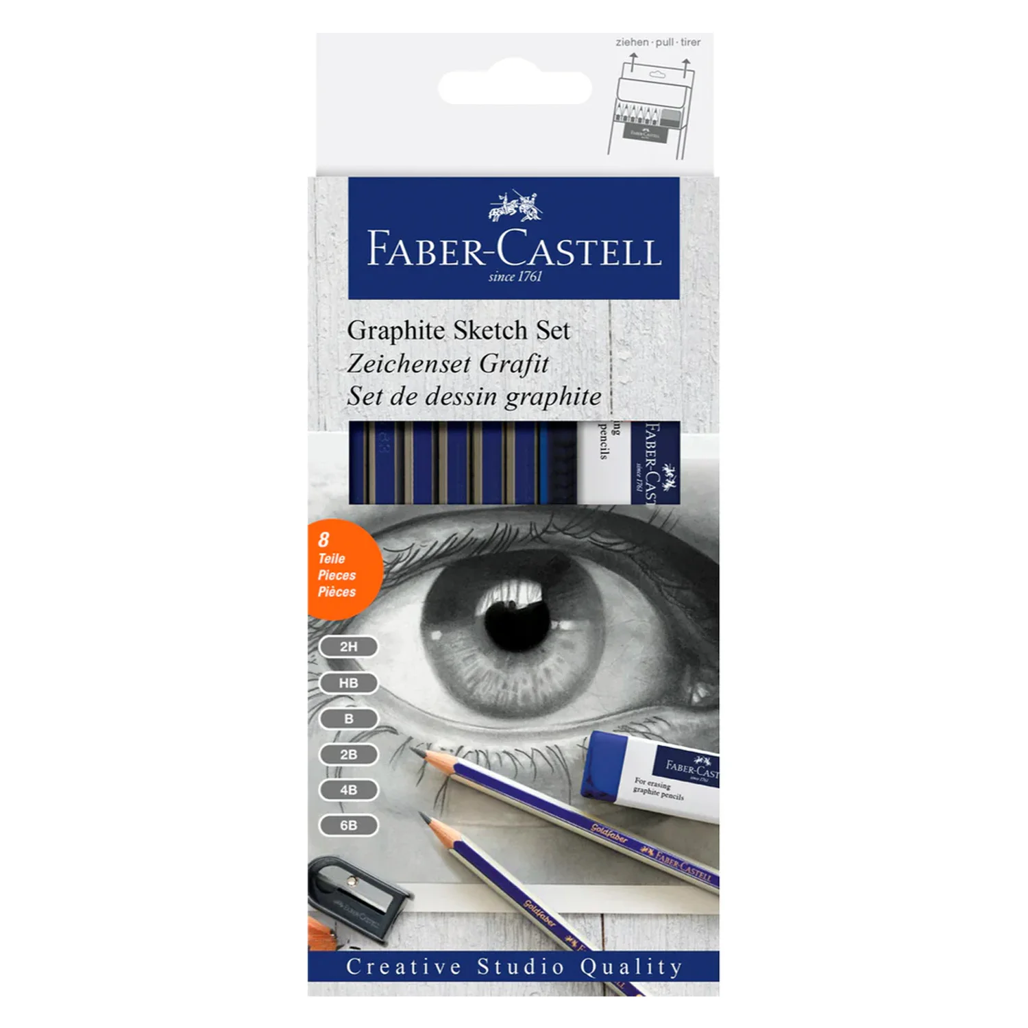 [114000] Set de Dibujo Grafito Faber-Castell Goldfaber 8 piezas