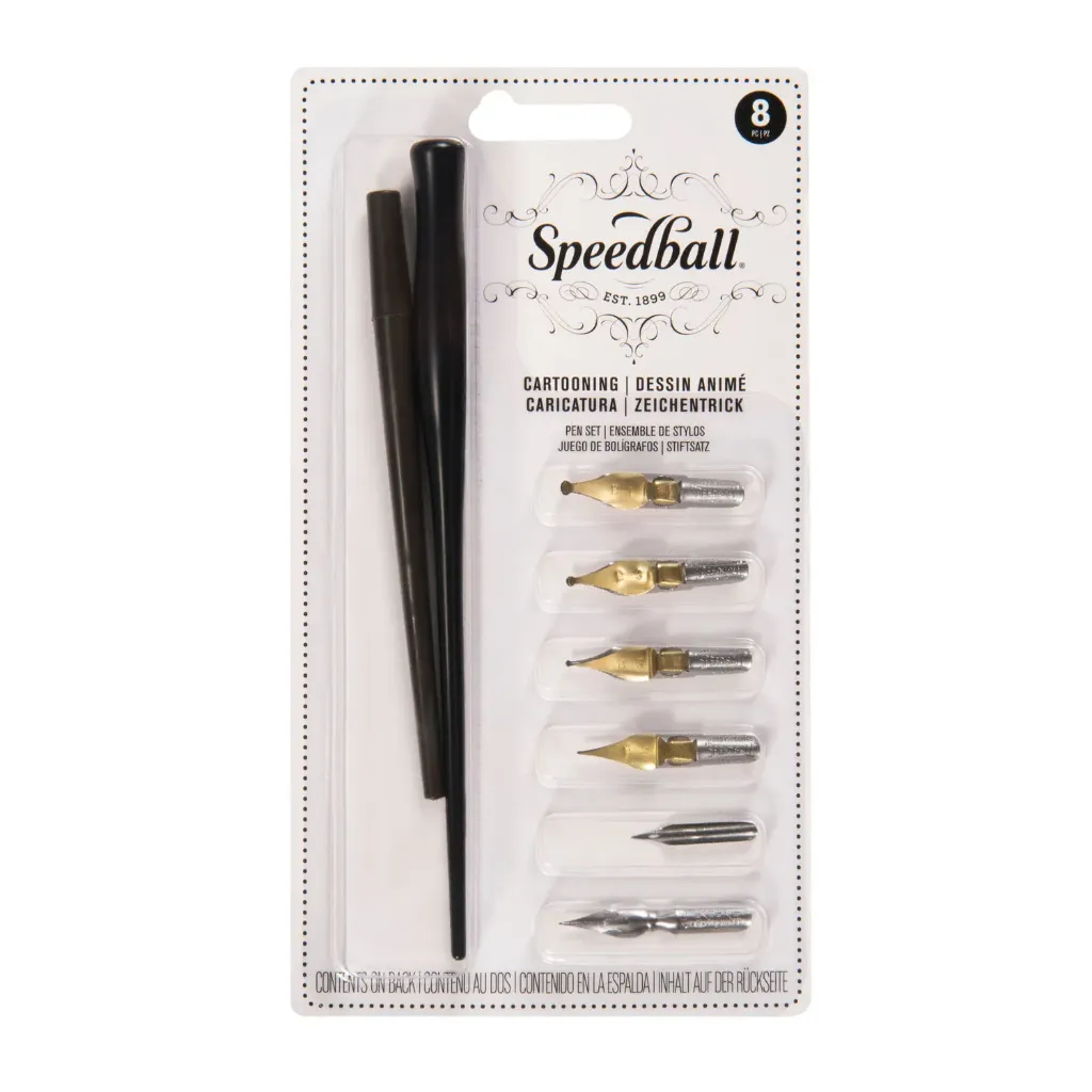 [2966] Set de Plumillas Speedball Caligráficas Mixtas Caricaturas