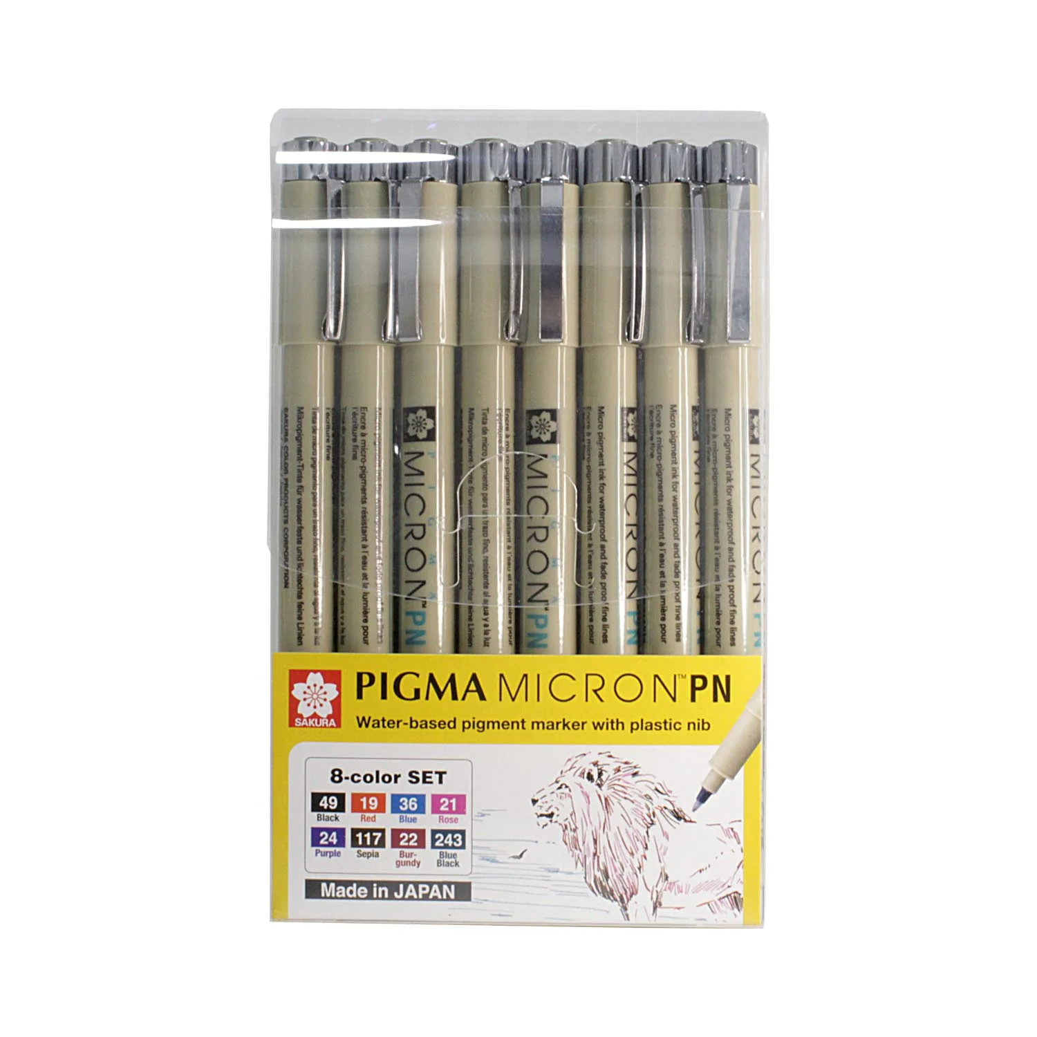 [XSDK-PN-8] Set de Tiralínea Pigma Plastic Nib Sakura 8ud