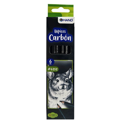 Lápices Carbón Soft/ Medium/ Hard (6ud)