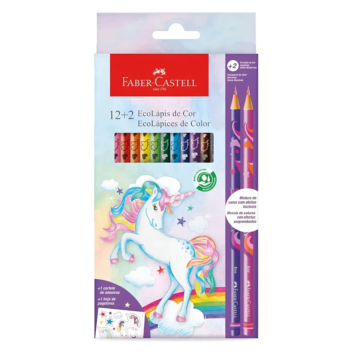 [210511] Lápices Faber-Castell Ecolápices Unicornio 12+2 Colores