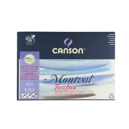 [807317] Block para Acuarela Canson Montval 25X18cm 12hj 300gr