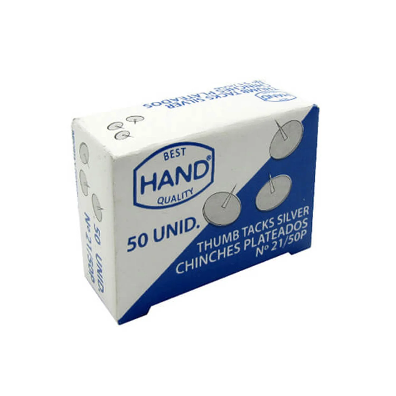 [#21/50-P] Chinches tipo Tachuela plateados (50ud)