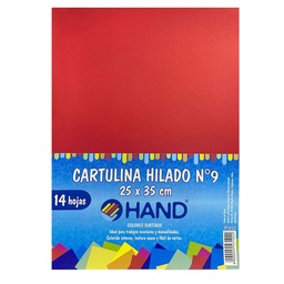 [#1022] Cartulina Hilado N#9 Colores Surtidos 25x35cm 150gr (14hj)
