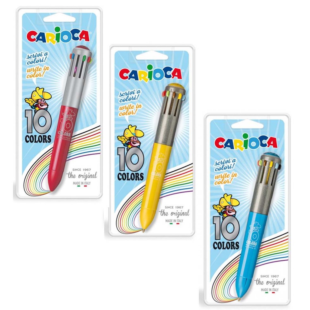 Bolígrafos de Colores Fiorella - 10 Uds BOLÍGRAFOS DE COLORES CARIOCA