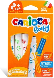[42813] Plumones Carioca Baby Lavable (6 colores)