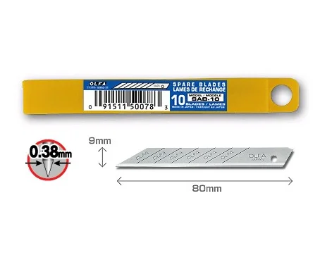 [SAB10] Repuestos de cortador 9mm 30° universales Olfa (10ud)