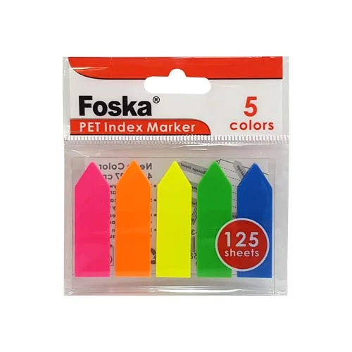 [G3345-3A] Banderitas separadoras 5 colores Neón (125ud)