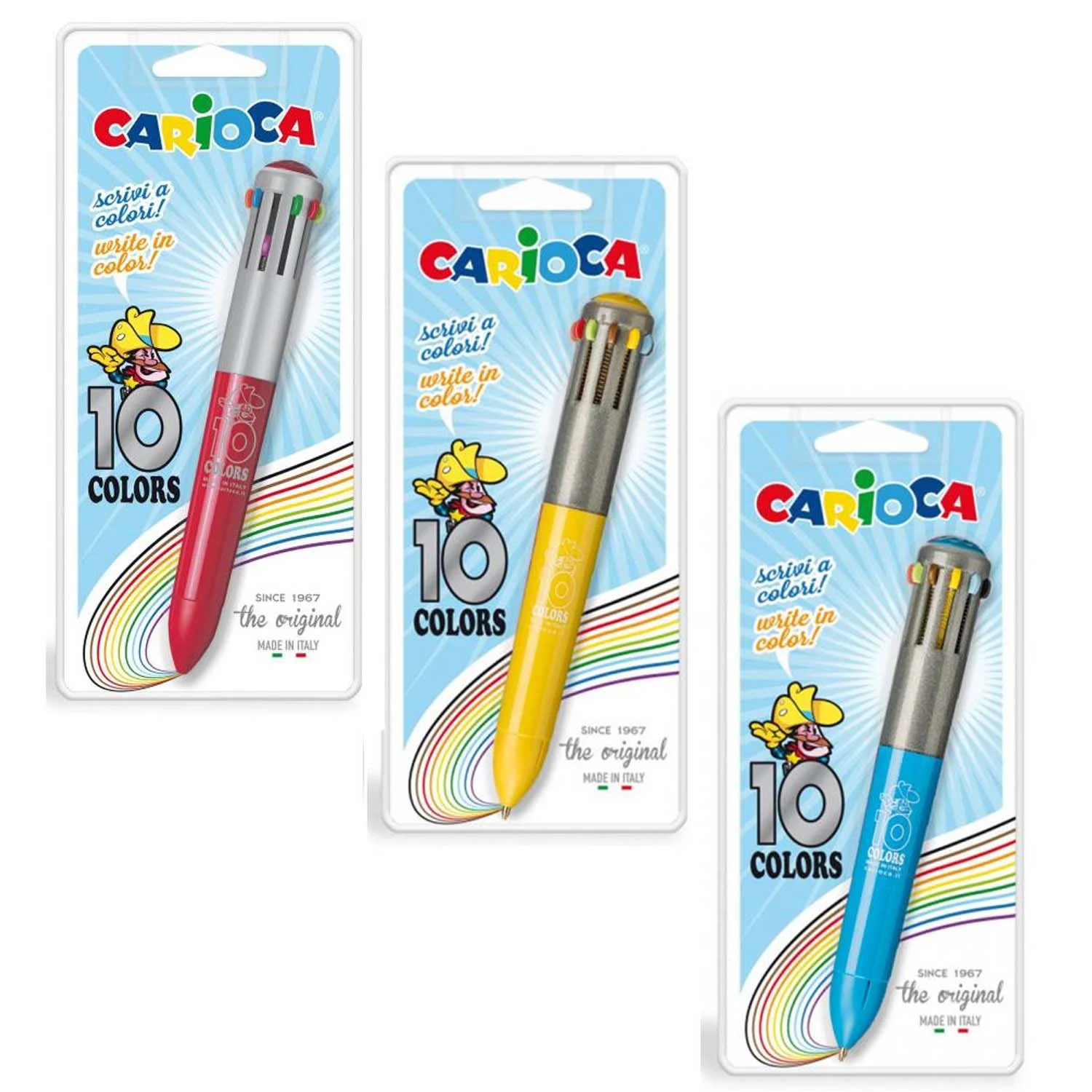 [41501] Bolígrafo Carioca 10 colores Surtidos