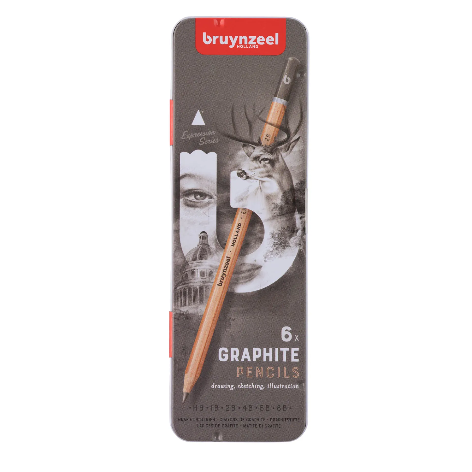 [60311006] Lápices Grafito Expression Bruynzeel 6 ud