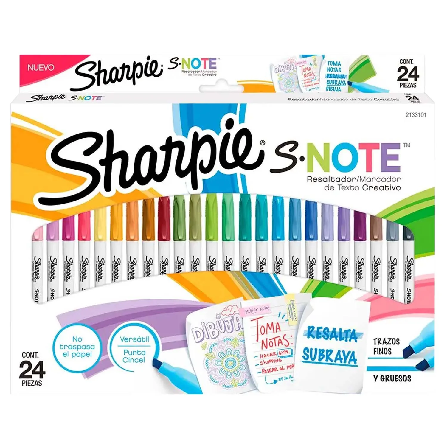 [2133101] Destacadores Sharpie S-Note 24 colores Permanente